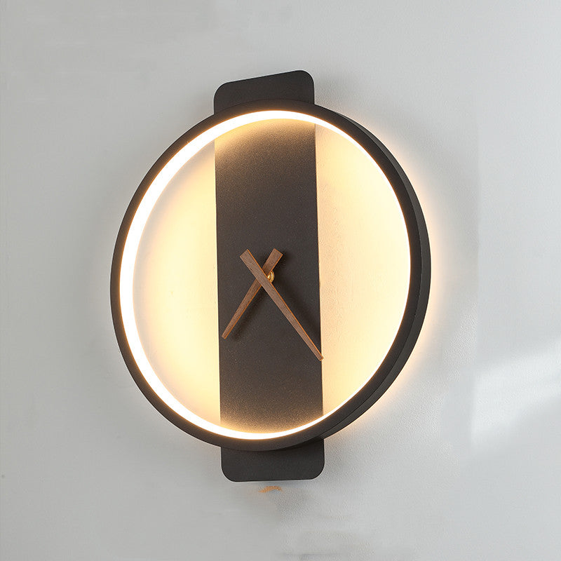 Nordic Wall Lamp Bedroom Bedside Lamp Clock