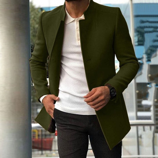 Men's Slim-Fit Woolen Coats