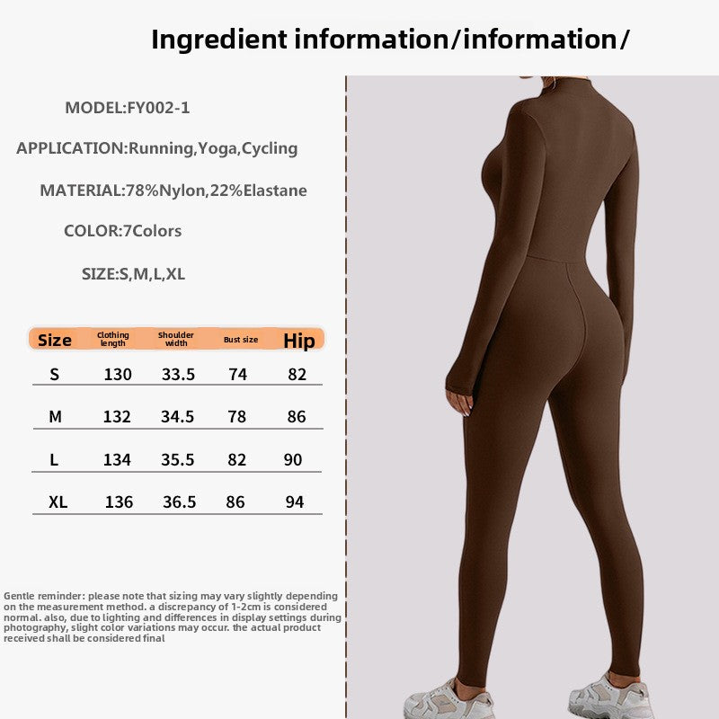 Jumpsuit Stand Collar Long Sleeve