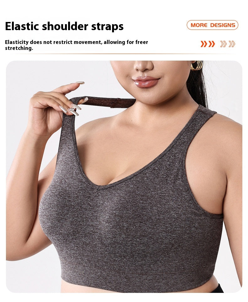 Women's Outdoor Running Fitness Shockproof Push-up Top