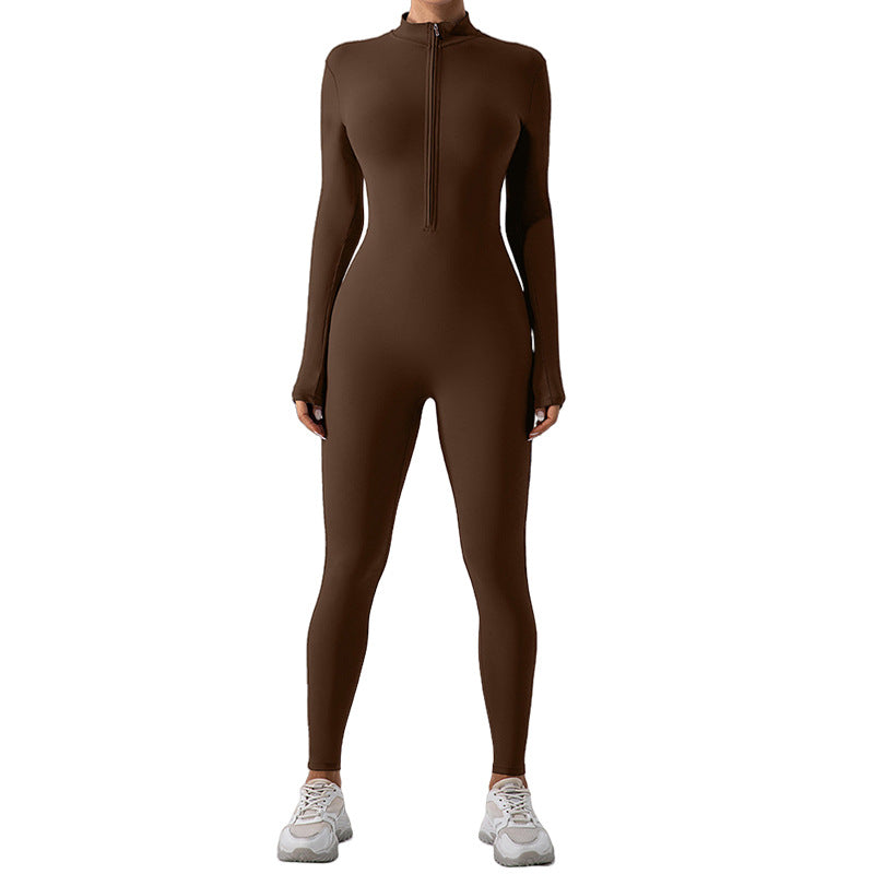 Jumpsuit Stand Collar Long Sleeve