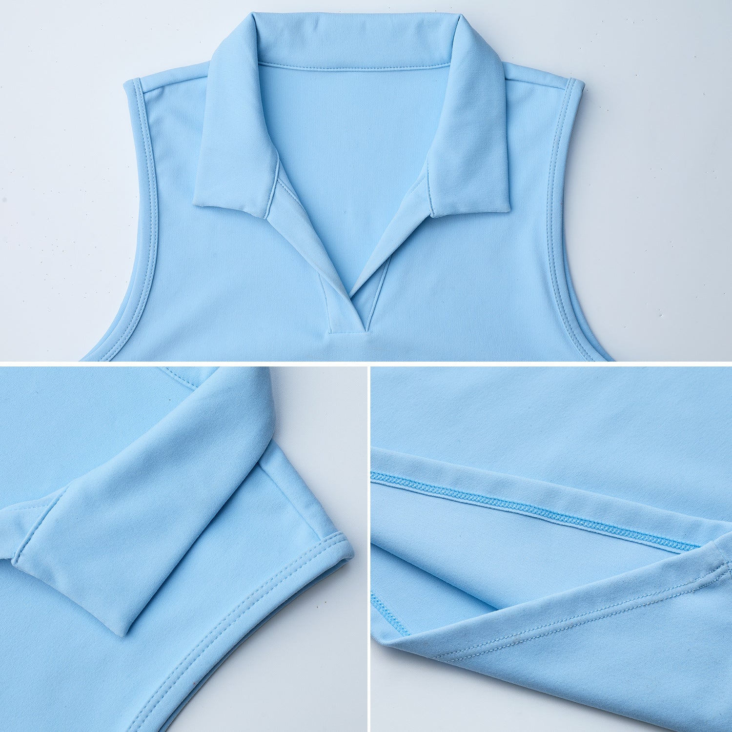 Running Breathable Sleeveless Yoga Vest Lapel Tennis