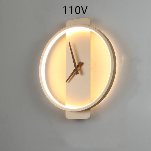 Nordic Wall Lamp Bedroom Bedside Lamp Clock