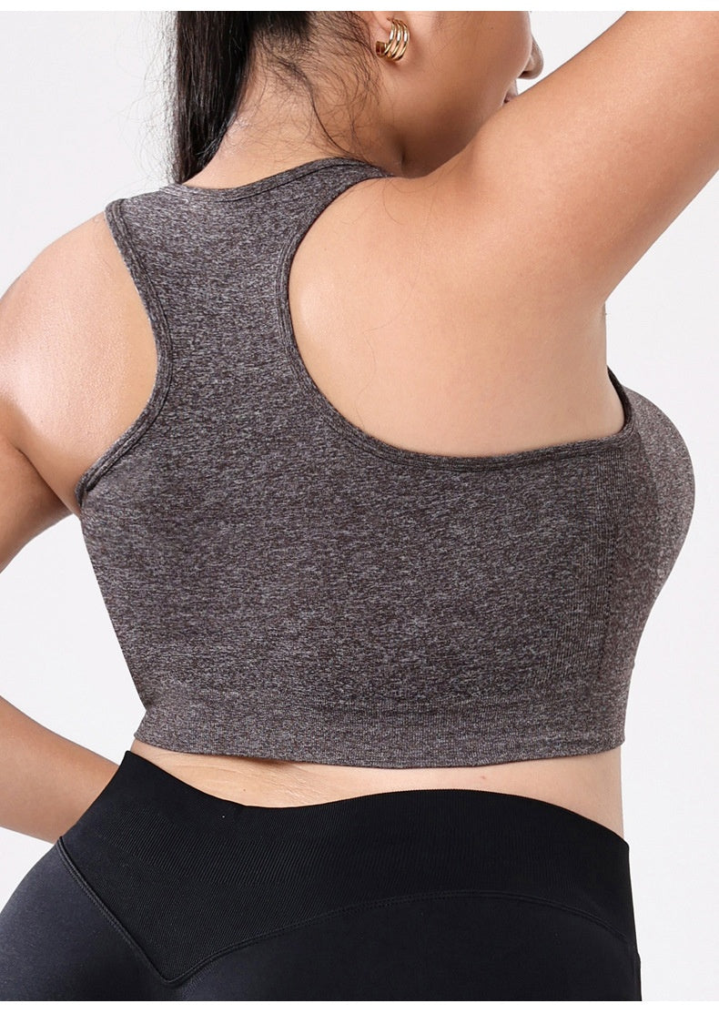 Women's Outdoor Running Fitness Shockproof Push-up Top