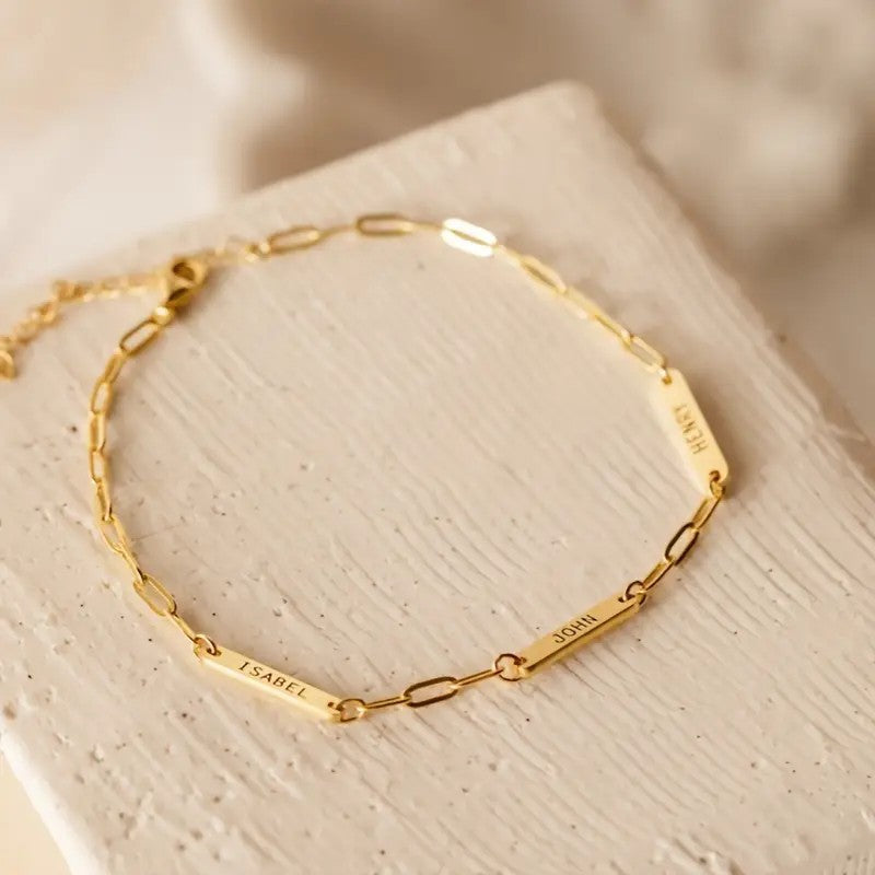 Personalized Letter Name Bracelet Stainless Steel