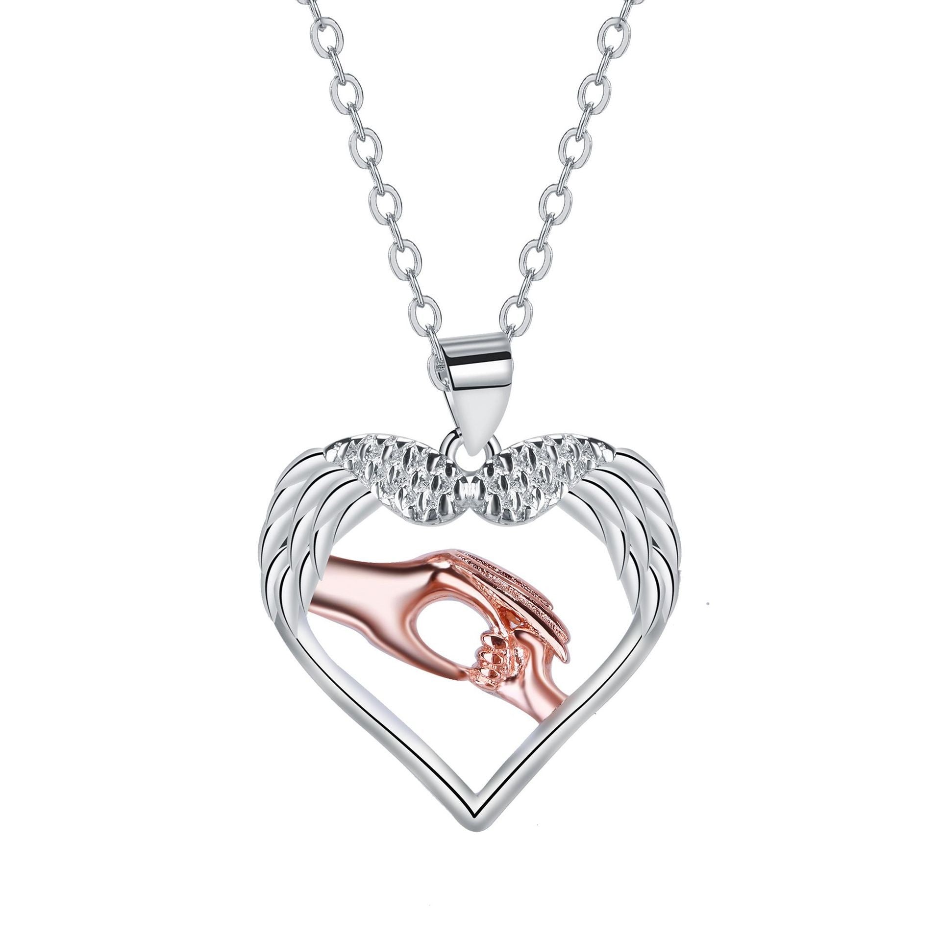Original High-End Parent-Child Handshake Necklace