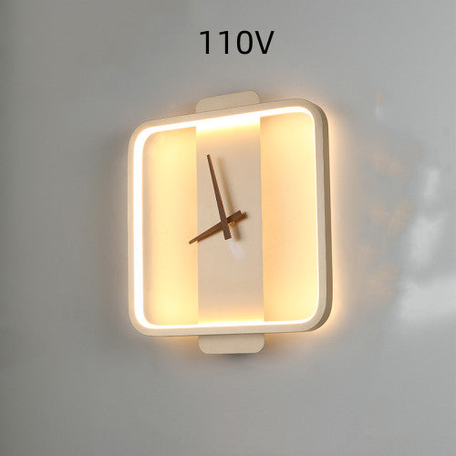 Nordic Wall Lamp Bedroom Bedside Lamp Clock