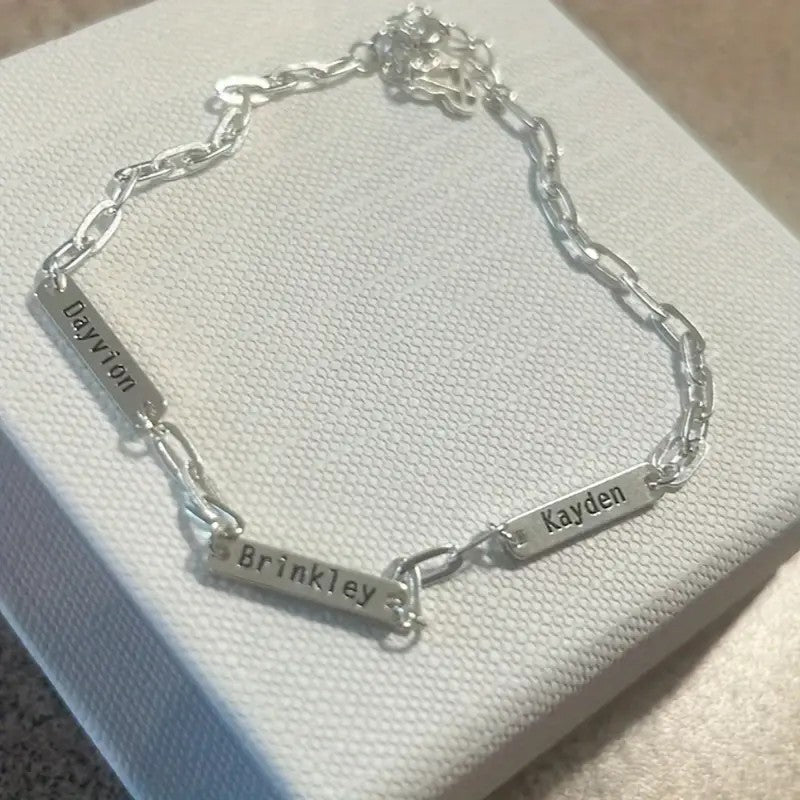 Personalized Letter Name Bracelet Stainless Steel