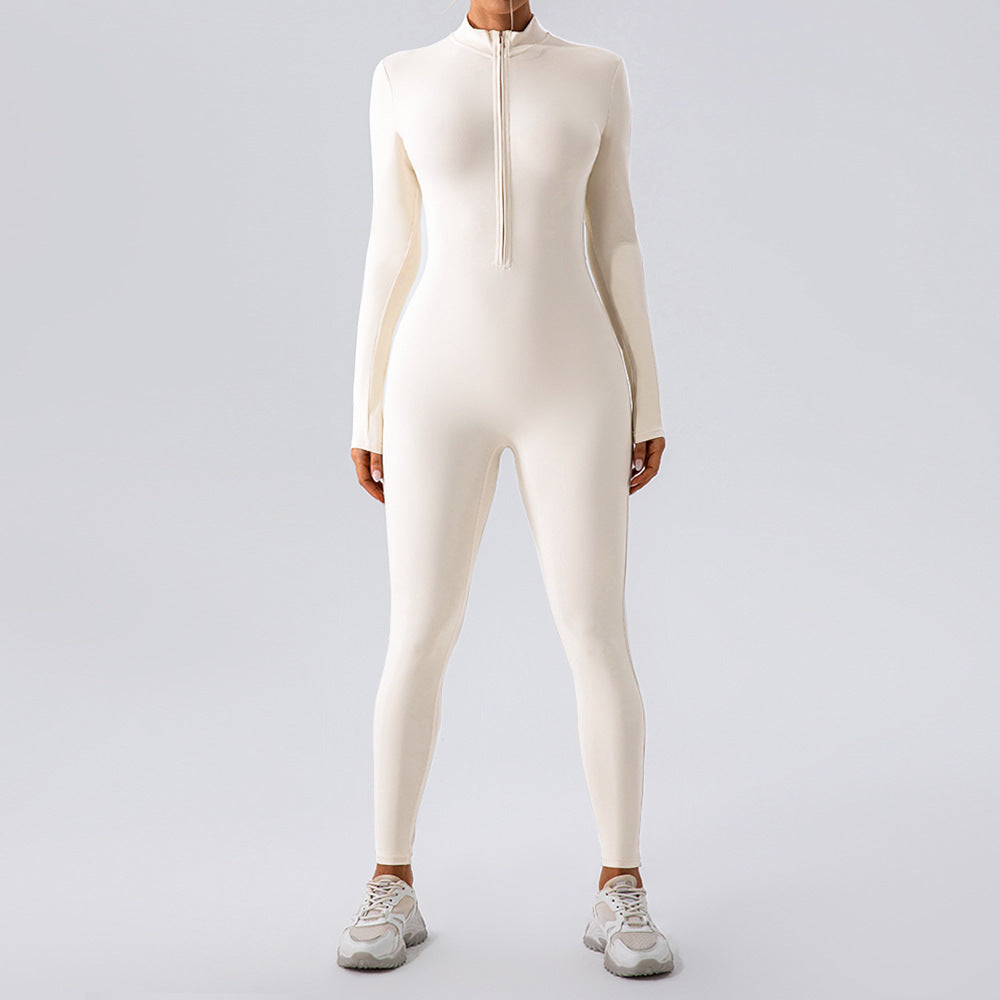 Jumpsuit Stand Collar Long Sleeve
