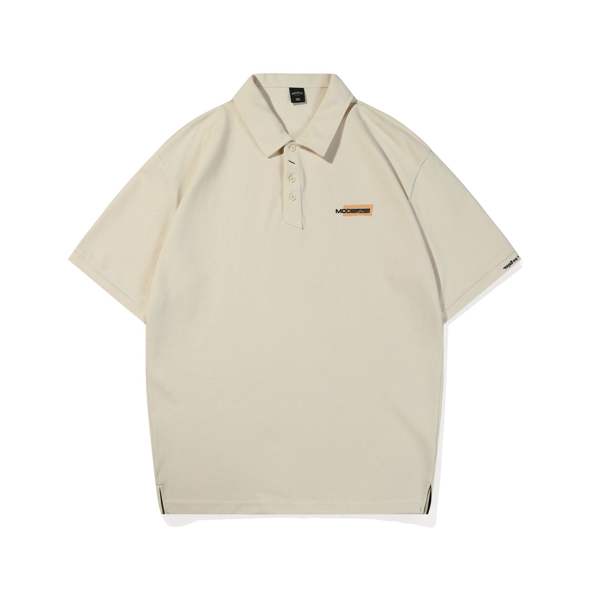 Retro Texture Embroidered Polo Shirt T-shirt For Men