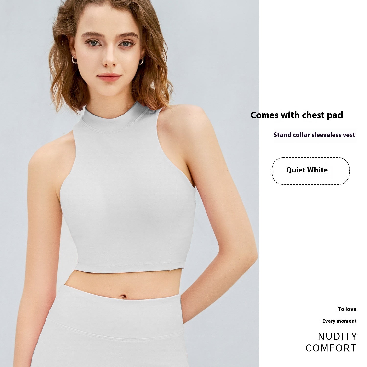 Quick-drying Sleeveless Vest Brocade Nude Feel Yoga Bra