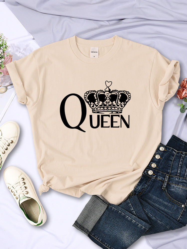 Queen'S Big Crown Printed Women T Shirts
