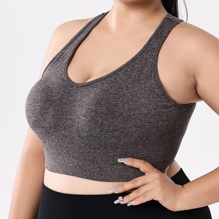 Women's Outdoor Running Fitness Shockproof Push-up Top